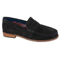 Front - Roamers Mens Plain Suede Loafers