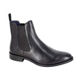 Front - Roamers Mens Plain Leather Ankle Boots