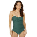 Front - Debenhams Womens/Ladies Textured Bandeau One Piece Swimsuit