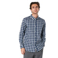 Front - Maine Mens Mono Check Long-Sleeved Shirt