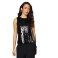 Front - Principles Womens/Ladies Sequin Oversized Vest Top