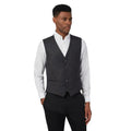 Front - Red Herring Mens Twill Buttoned Slim Waistcoat