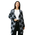 Front - Principles Womens/Ladies Checked Edge To Edge Longline Cardigan