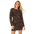 Front - Dorothy Perkins Womens/Ladies Sequin Velvet Ruched Mini Dress