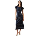 Front - Dorothy Perkins Womens/Ladies Empire Spotted Ruffle Midi Dress