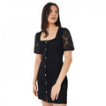 Front - Dorothy Perkins Womens/Ladies Button Through Mini Dress