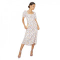 Front - Dorothy Perkins Womens/Ladies Floral Sweetheart Petite Puffed Midi Dress