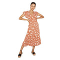 Front - Dorothy Perkins Womens/Ladies Floral Button Neck Petite Ruffle Midi Dress