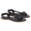 Front - Dorothy Perkins Womens/Ladies Jocelyn Plaited Leather Wide Flat Sandals