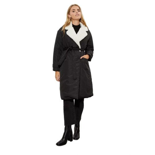 Dorothy Perkins Womens Ladies Borg Padded Longline Coat Discounts on great Brands