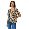 Front - Dorothy Perkins Womens/Ladies Animal Print Button Front Blouse