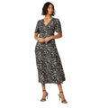 Front - Dorothy Perkins Womens/Ladies Ditsy Print Button Front Midi Dress