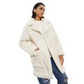 Front - Dorothy Perkins Womens/Ladies Luxe Faux Fur Trim Suedette Tall Coat