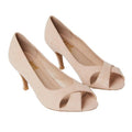 Front - Good For The Sole Womens/Ladies Honey Metallic Peep Toe Wide Court Shoes