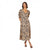 Front - Dorothy Perkins Womens/Ladies Animal Print Shirred Cuff Midi Dress