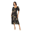 Front - Dorothy Perkins Womens/Ladies Floral Double Tie Front Midi Dress