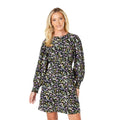 Front - Dorothy Perkins Womens/Ladies Ditsy Floral Shirred Cuff Mini Dress