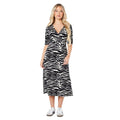 Front - Dorothy Perkins Womens/Ladies Zebra Wrap Petite Midi Dress