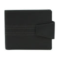 Navy-Green - Front - Eastern Counties Leather Unisex Adult Elijah Bi-Fold Leather Stitch Detail Wallet