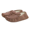 Front - Eastern Counties Leather Unisex Adult Sheepskin Lined Hard Sole Moccasins