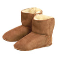 Sand - Front - Eastern Counties Leather Childrens-Kids Sheepskin Touch Fastening Slipper Boots