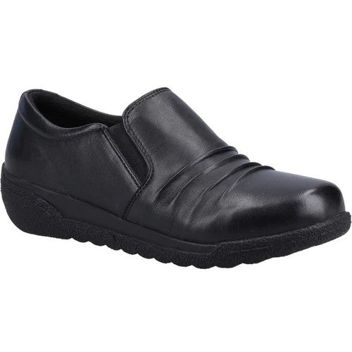 Mod Comfys Ladies Softie Leather Window Back Casual Shoe Black 3 UK