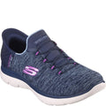 Front - Skechers Womens/Ladies Summits Dazzling Haze Wide Trainers