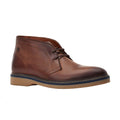 Front - Base London Mens Brody Leather Pull Up Chukka Boots