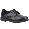 Front - Hush Puppies Boys Tommy Leather School Shoes