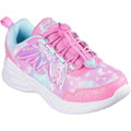 Front - Skechers Girls Dream Racer Wing Brites Shoes