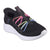 Front - Skechers Girls Ultra Flex 3.0 Bungee Fun Trainers