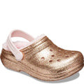 Flamingo Pink - Front - Crocs Childrens-Kids Glitter Clogs