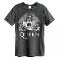 Front - Amplified Unisex Adult Line Art Crest Queen T-Shirt