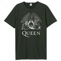 Front - Amplified Unisex Adult Line Art Crest Queen T-Shirt