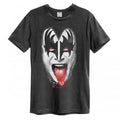 Front - Amplified Unisex Adult Demon Face Kiss T-Shirt