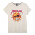 Front - Amplified Womens/Ladies Neon Sun Metallica T-Shirt