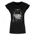 Front - Grindstore Womens/Ladies Black Cat Club Premium T Shirt