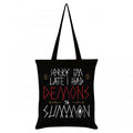 Front - Grindstore Sorry Im Late I Had Demons To Summon Tote Bag