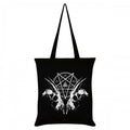 Front - Grindstore Goat Skull Pentagram Tote Bag