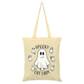 Front - Grindstore Spooky Cat Lady Ghost Tote Bag