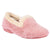 Front - Lunar Womens/Ladies Shake Faux Fur Trim Slippers