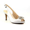 Front - Lunar Womens/Ladies Venice Satin Court Shoes