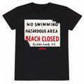 Front - Jaws Unisex Adult No Swimming T-Shirt
