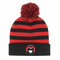 Front - Emily The Strange Unisex Adult Striped Pom Pom Beanie