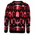 Front - Star Wars: The Mandalorian Unisex Adult Candy Cane Knitted Jumper