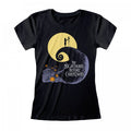 Front - The Nightmare Before Christmas Womens/Ladies Group Jack and Sally Fitted T-Shirt