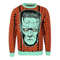 Front - Universal Monsters Unisex Adult Head Shot Frankenstein Knitted Jumper