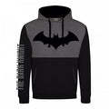 Front - Batman: The Dark Knight Unisex Adult Contrast Panel Logo Pullover Hoodie