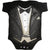 Front - Spiral Direct Baby Tuxed Sleepsuit