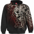 Front - Spiral Direct Unisex Adult Skull Shoulder Wrap Hoodie